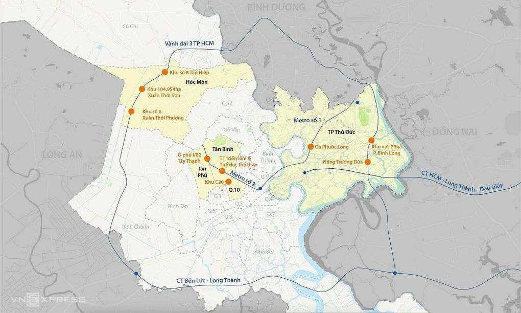 Dự kiến phát triển 11 đô thị nén dọc Metro và Vành đai 3