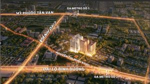 Monrei Saigon tọa lạc trên trục Đại lộ Bình Dương, kết nối Vành đai 3, Mỹ Phước – Tân Vạn và tuyến Metro tương lai, thuận tiện di chuyển về TP.HCM.