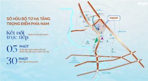 Bản đồ vị trí Monrei Saigon với lợi thế kết nối nhanh Quốc lộ 13, Vành đai 3, tuyến Metro và các khu vực trọng điểm