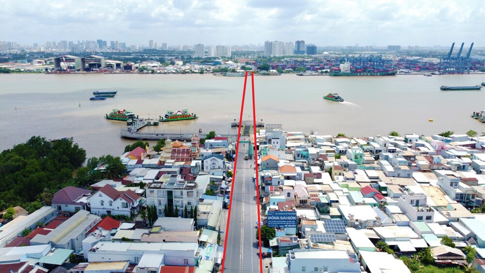 Toàn cảnh khu vực quy hoạch xây cầu Cát Lái 6 làn xe nối TP HCM - Đồng Nai