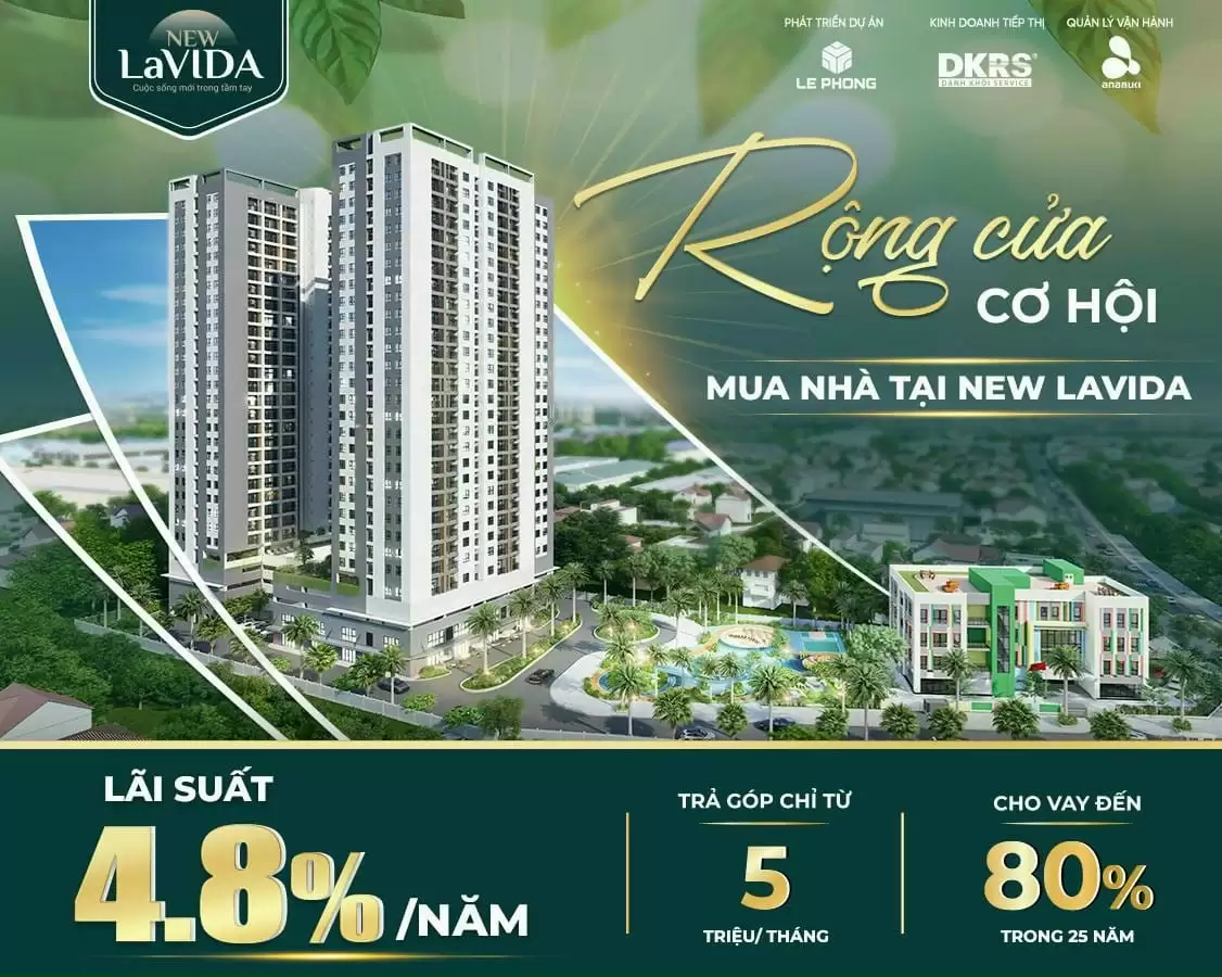 Chính sách ưu đãi hấp dẫn đến từ dự án New Lavida Bình Dương