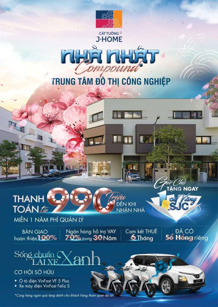 Cát Tường J-Home: Nhà phố đẳng cấp phong cách Nhật Bản