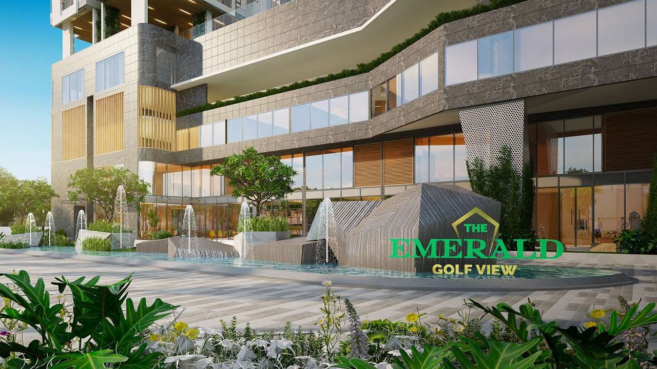 sảnh trước the emerald golf view