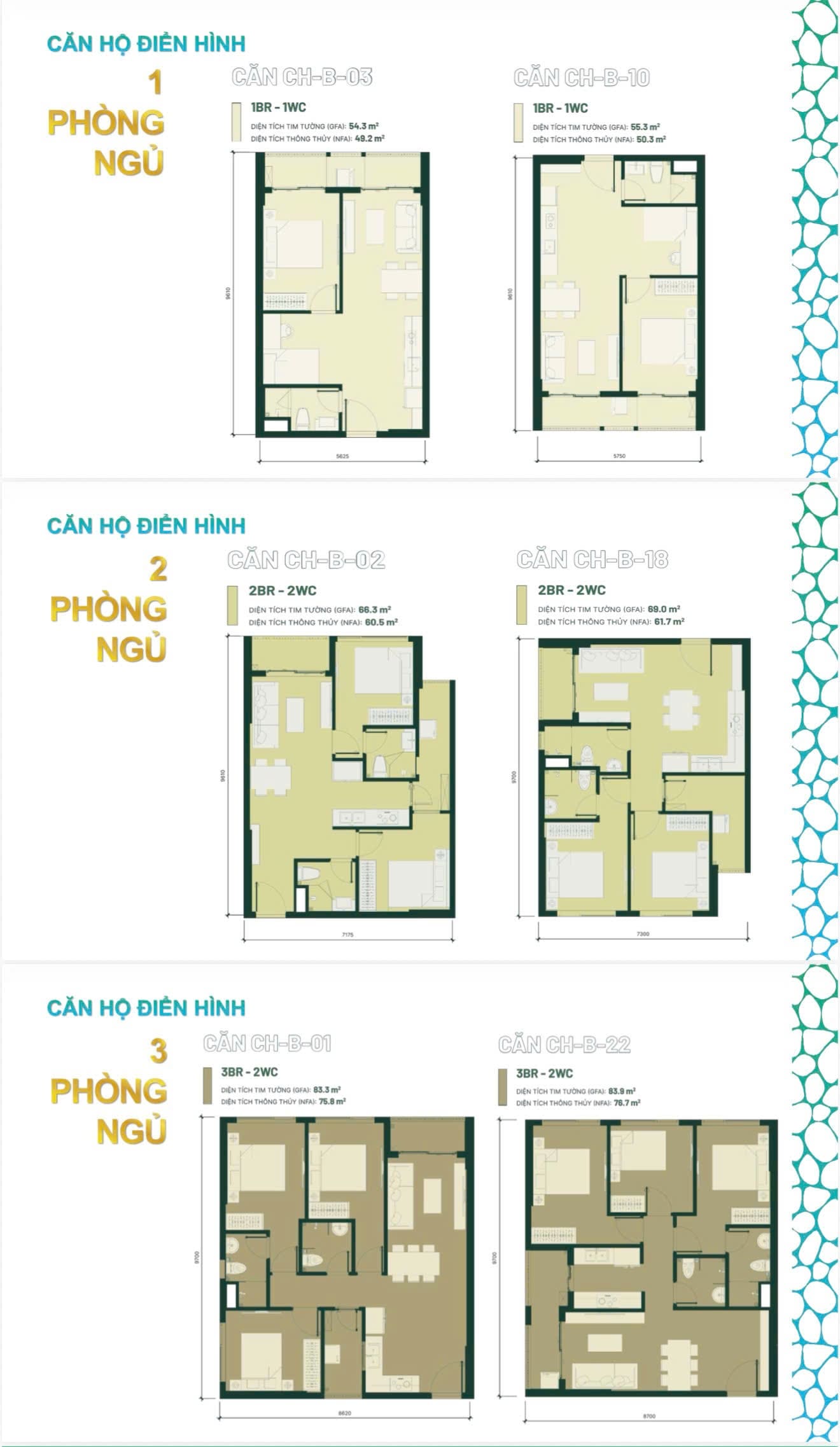 Thiết kế mặt bằng căn hộ Happy One Mori