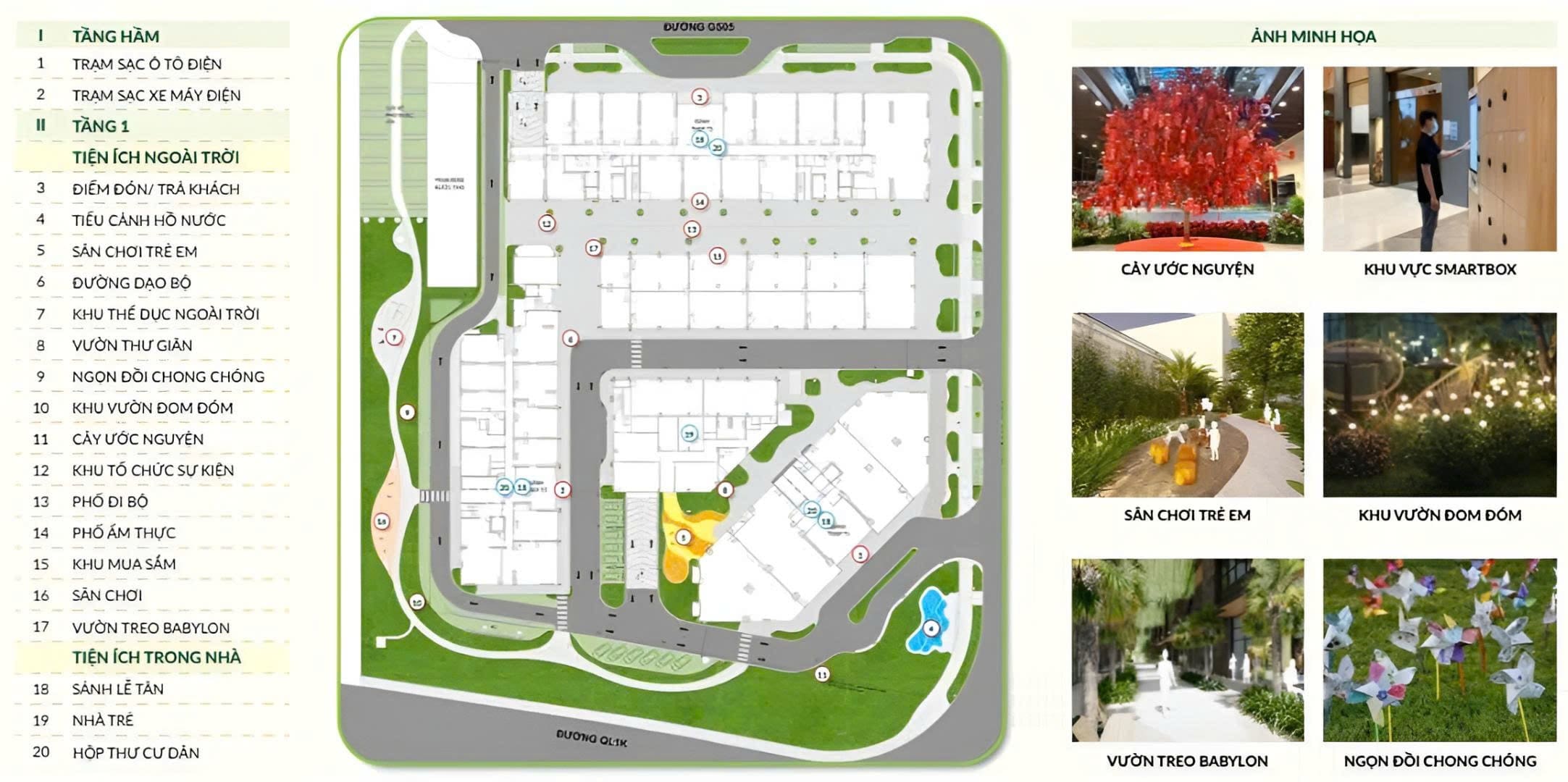 Mặt bằng tầng hầm Green Skyline