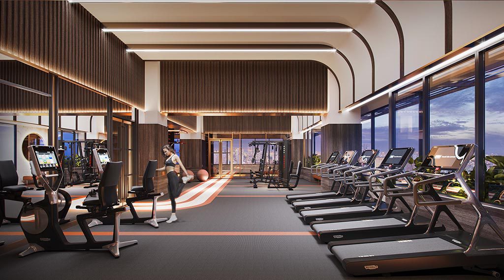 Phối cảnh phòng tập Gym hiện đại nội khu dự án Destino Centro