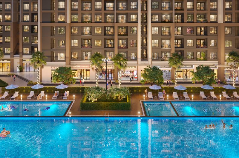 Phối cảnh tiện ích hồ bơi dự án Serena Riverside